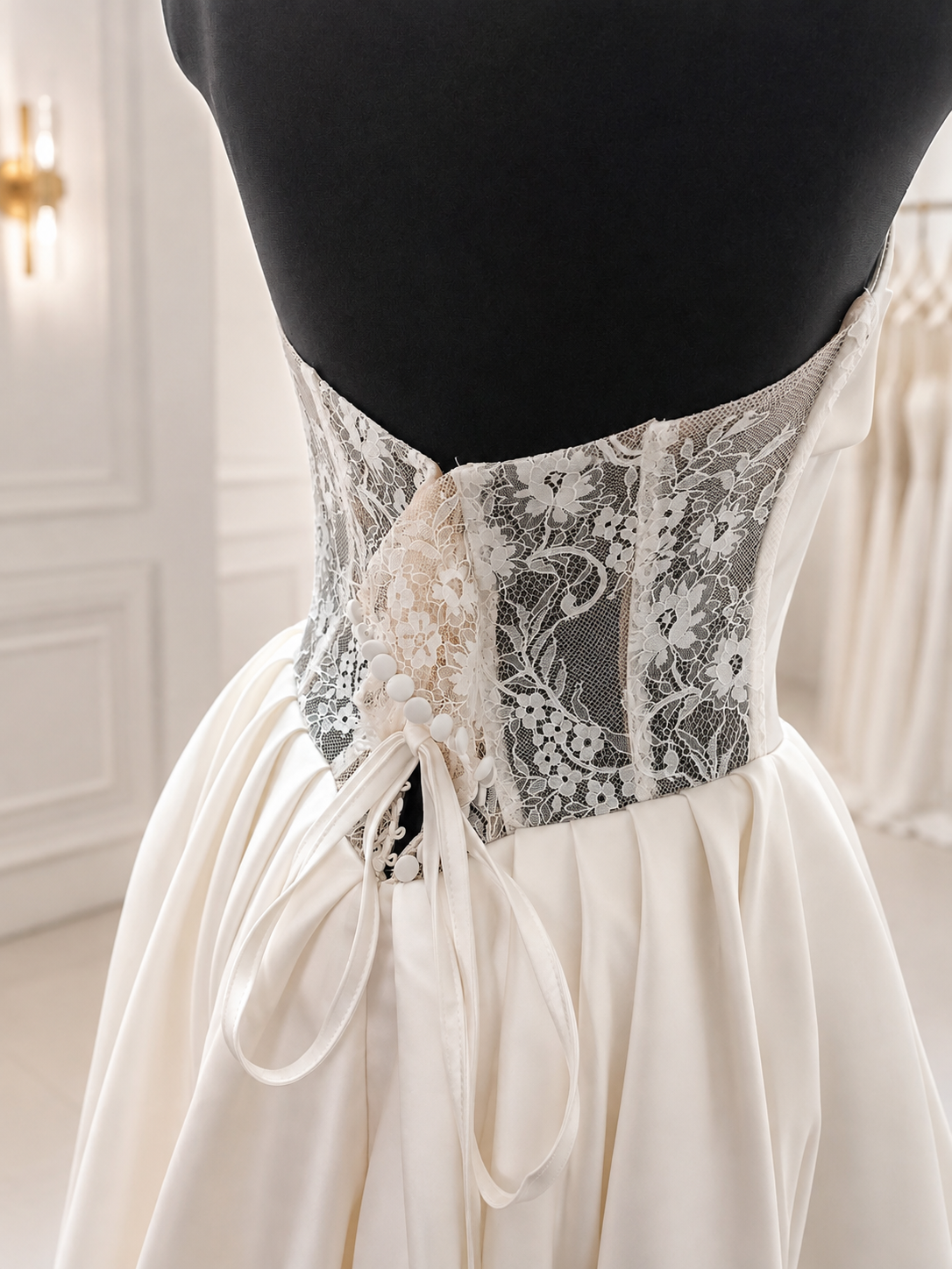 Suknia ślubna Nadria – satynowa elegancja z gorsetem